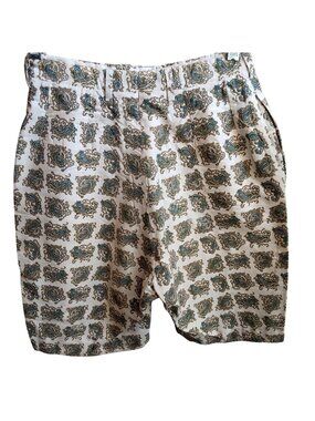 24" True Vintage Shorts 1950's Soft Cotton Medallion Print Mod Scooter